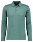 Ragman Long Sleeve Overdyed Jacquard Polo Mosgroen