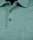 Ragman Long Sleeve Overdyed Jacquard Polo Mosgroen