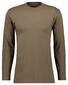 Ragman Long Sleeve Round Neck Cotton T-Shirt Mocca
