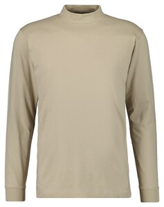 Ragman Long Sleeve Turtle T-Shirt Single Jersey Quality Beige Melange