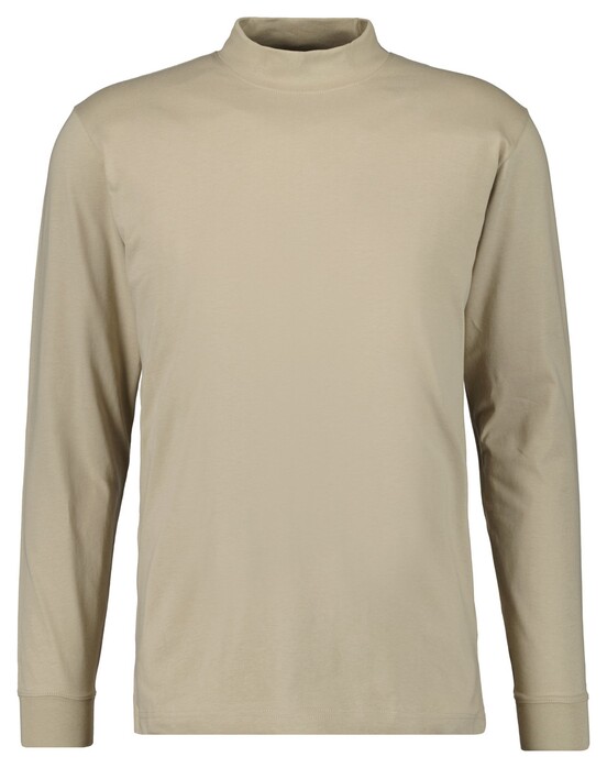Ragman Long Sleeve Turtle T-Shirt Single Jersey Quality Beige Melange