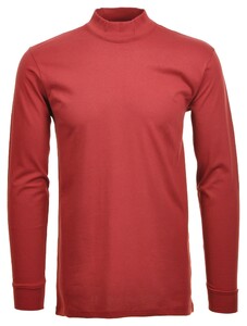 Ragman Long Sleeve Turtle T-Shirt Single Jersey Quality Dark Wine Red