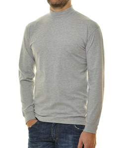 Ragman Long Sleeve Turtle T-Shirt Single Jersey Quality Grijs Melange