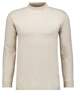 Ragman Long Sleeve Turtle T-Shirt Single Jersey Quality Licht Beige
