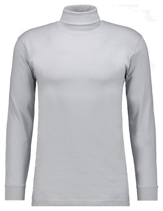 Ragman Long Sleeve Uni Col T-Shirt Single Jersey Silver