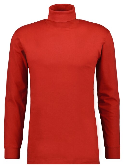 Ragman Long Sleeve Uni Rollneck T-Shirt Single Jersey Dark Wine Red