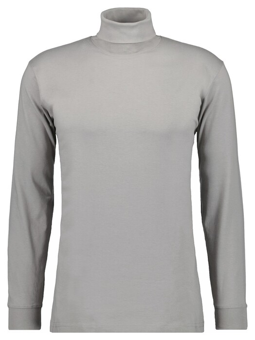 Ragman Long Sleeve Uni Rollneck T-Shirt Single Jersey Gravel Stone