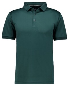 Ragman Luxury Uni Color Mercerized Cotton Polo Donker Groen