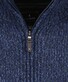 Ragman Melange Cardigan Fleece Lined Duo Side Pocket Vest Marine