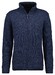 Ragman Melange Cardigan Fleece Lined Duo Side Pocket Vest Marine