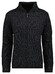 Ragman Melange Cardigan Fleece Lined Duo Side Pocket Vest Zwart