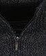 Ragman Melange Cardigan Fleece Lined Duo Side Pocket Vest Zwart