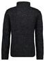 Ragman Melange Cardigan Fleece Lined Duo Side Pocket Vest Zwart