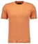 Ragman Melange Cotton Knit Round Neck Short Sleeve Trui Abrikoos