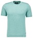 Ragman Melange Cotton Knit Round Neck Short Sleeve Trui Licht Groen