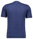 Ragman Melange Cotton Knit Round Neck Short Sleeve Trui Night Blue