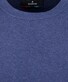Ragman Melange Cotton Knit Round Neck Short Sleeve Trui Night Blue
