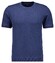 Ragman Melange Cotton Knit Round Neck Short Sleeve Trui Night Blue