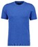 Ragman Melange Cotton Knit Round Neck Short Sleeve Trui Royal Blue