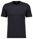 Ragman Melange Cotton Knit Round Neck Short Sleeve Trui Zwart
