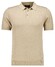 Ragman Melange Cotton Knit Short Sleeve Polo Collar Trui Beige Melange