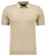 Ragman Melange Cotton Knit Short Sleeve Polo Collar Trui Beige Melange