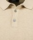 Ragman Melange Cotton Knit Short Sleeve Polo Collar Trui Beige Melange