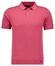 Ragman Melange Cotton Knit Short Sleeve Polo Collar Trui Bright Red