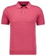 Ragman Melange Cotton Knit Short Sleeve Polo Collar Trui Bright Red