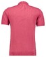 Ragman Melange Cotton Knit Short Sleeve Polo Collar Trui Bright Red
