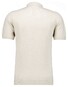 Ragman Melange Cotton Knit Short Sleeve Polo Collar Trui Ecru