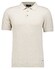 Ragman Melange Cotton Knit Short Sleeve Polo Collar Trui Ecru