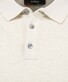 Ragman Melange Cotton Knit Short Sleeve Polo Collar Trui Ecru