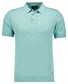 Ragman Melange Cotton Knit Short Sleeve Polo Collar Trui Licht Groen