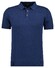 Ragman Melange Cotton Knit Short Sleeve Polo Collar Trui Night Blue