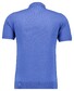 Ragman Melange Cotton Knit Short Sleeve Polo Collar Trui Royal Blue