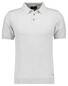 Ragman Melange Cotton Knit Short Sleeve Polo Collar Trui Silver