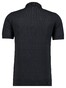 Ragman Melange Cotton Knit Short Sleeve Polo Collar Trui Zwart