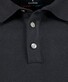 Ragman Melange Cotton Knit Short Sleeve Polo Collar Trui Zwart