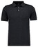 Ragman Melange Cotton Knit Short Sleeve Polo Collar Trui Zwart