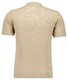 Ragman Melange Resort Collar Short Sleeve Cotton Knit Trui Beige Melange