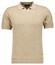 Ragman Melange Resort Collar Short Sleeve Cotton Knit Trui Beige Melange