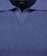 Ragman Melange Resort Collar Short Sleeve Cotton Knit Trui Night Blue