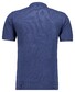 Ragman Melange Resort Collar Short Sleeve Cotton Knit Trui Night Blue