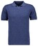 Ragman Melange Resort Collar Short Sleeve Cotton Knit Trui Night Blue