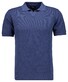 Ragman Melange Resort Collar Short Sleeve Cotton Knit Trui Night Blue