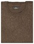 Ragman Mélange Round Neck Merino Cashmere Knit Trui Bruin
