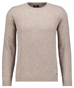 Ragman Mélange Round Neck Merino Cashmere Knit Trui Camel