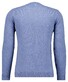 Ragman Mélange Round Neck Merino Cashmere Knit Trui Duivenblauw