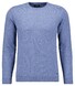 Ragman Mélange Round Neck Merino Cashmere Knit Trui Duivenblauw